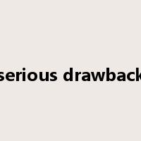 serious drawback是什么意思