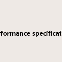 performance specification是什么意思