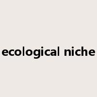 ecological niche是什么意思