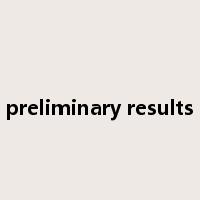 preliminary results是什么意思