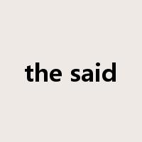 the said是什么意思