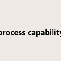 process capability是什么意思