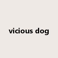 vicious dog是什么意思
