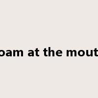 foam at the mouth是什么意思