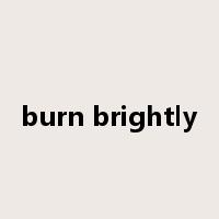 burn brightly是什么意思