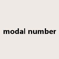 modal number是什么意思