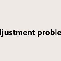 adjustment problem是什么意思
