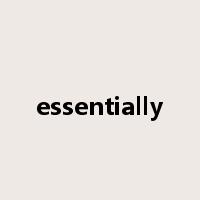 essentially是什么意思