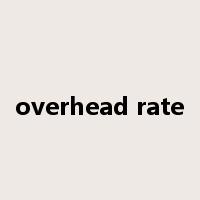 overhead rate是什么意思