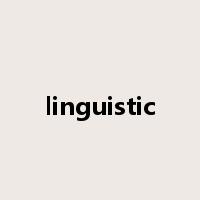 linguistic是什么意思