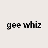gee whiz是什么意思