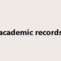 academic records是什么意思