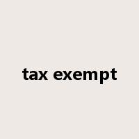 tax exempt是什么意思
