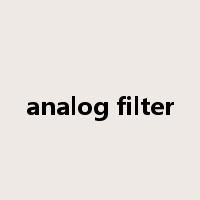 analog filter是什么意思