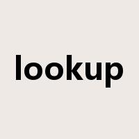 lookup是什么意思