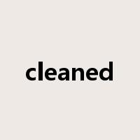 cleaned是什么意思