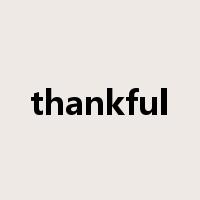 thankful是什么意思