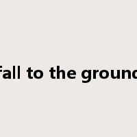 fall to the ground是什么意思