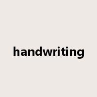handwriting是什么意思