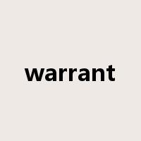 warrant是什么意思