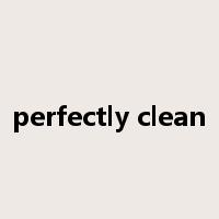perfectly clean是什么意思