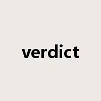 verdict是什么意思