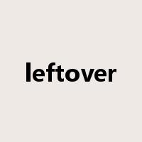 leftover是什么意思