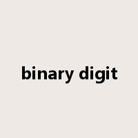 binary digit是什么意思