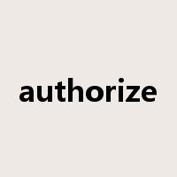 authorize是什么意思