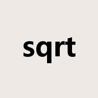 sqrt是什么意思