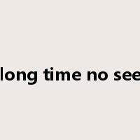 long time no see是什么意思