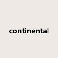 continental是什么意思