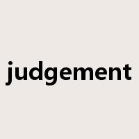 judgement是什么意思