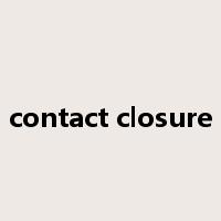 contact closure是什么意思