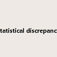 statistical discrepancy是什么意思