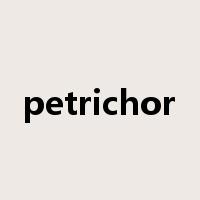 petrichor是什么意思