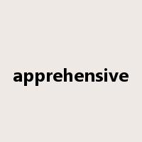 apprehensive是什么意思