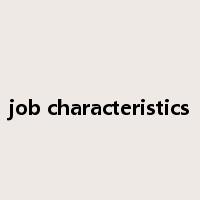 job characteristics是什么意思