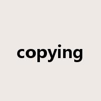 copying是什么意思