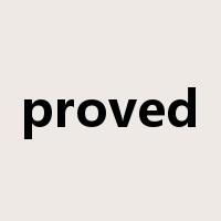 proved是什么意思