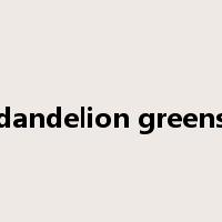 dandelion greens是什么意思