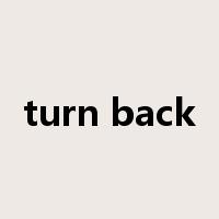 turn back是什么意思