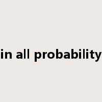 in all probability是什么意思