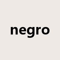 negro是什么意思