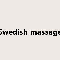 Swedish massage是什么意思