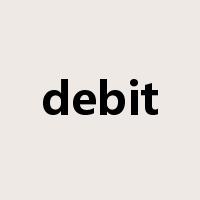 debit是什么意思