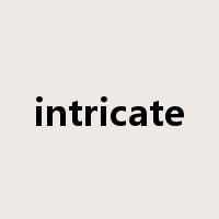 intricate是什么意思