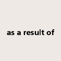 as a result of是什么意思