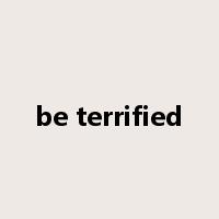 be terrified是什么意思
