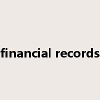 financial records是什么意思